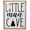 Northlight 18" White and Black Wooden Framed "Little Man Cave" Metal Sign Wall Decor